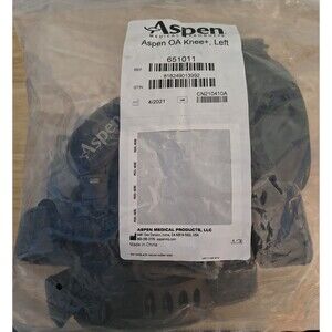 Aspen OA Left Knee Brace 1 Size Fit All With Adjust 4 Strap & Suspension Wrap